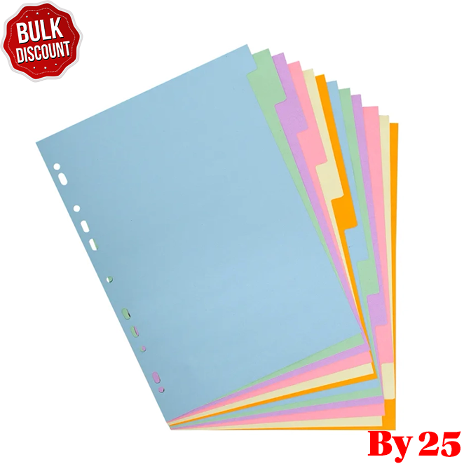 BULK DISCOUNT: Box with 25 Packets of 12 Carton Dividers (Exacompta)